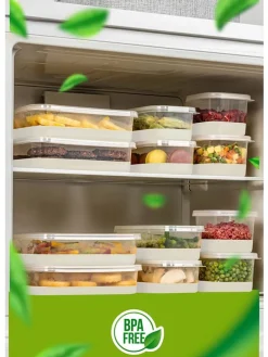 12er-Set: Frischhaltedosen in Grau/ Transparent