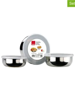 3er-Set: Frischhaltedosen in Silber