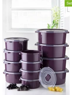 12er-Set: Frischhaltedosen in Lila