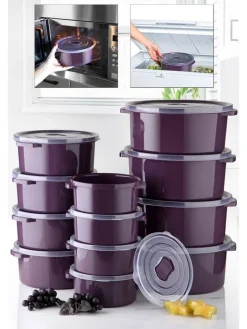 12er-Set: Frischhaltedosen in Lila