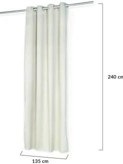 2er-Set: Gardine in Beige - (L)240 x (B)135 cm