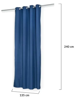 2er-Set: Gardine in Blau - (L)240 x (B)135 cm