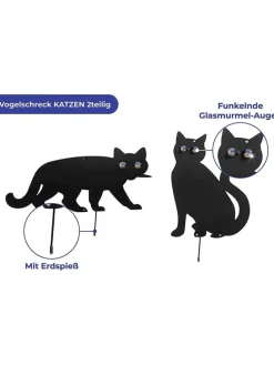 2er-Set: Gartenstecker in Schwarz