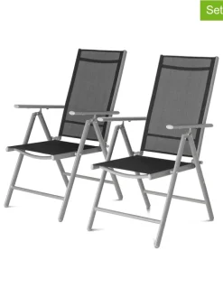 2er-Set: Gartenstühle in Anthrazit - (B)56 x (H)106 x (T)87,5 cm