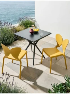 2er-Set Gartenstuhl LARISSA in Gelb