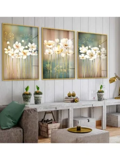 3er-Set: Gerahmte Glasdrucke