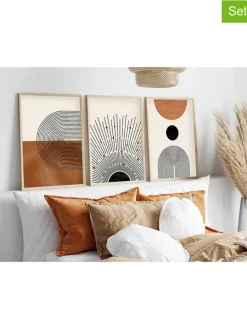 3er-Set: Gerahmte Kunstdrucke