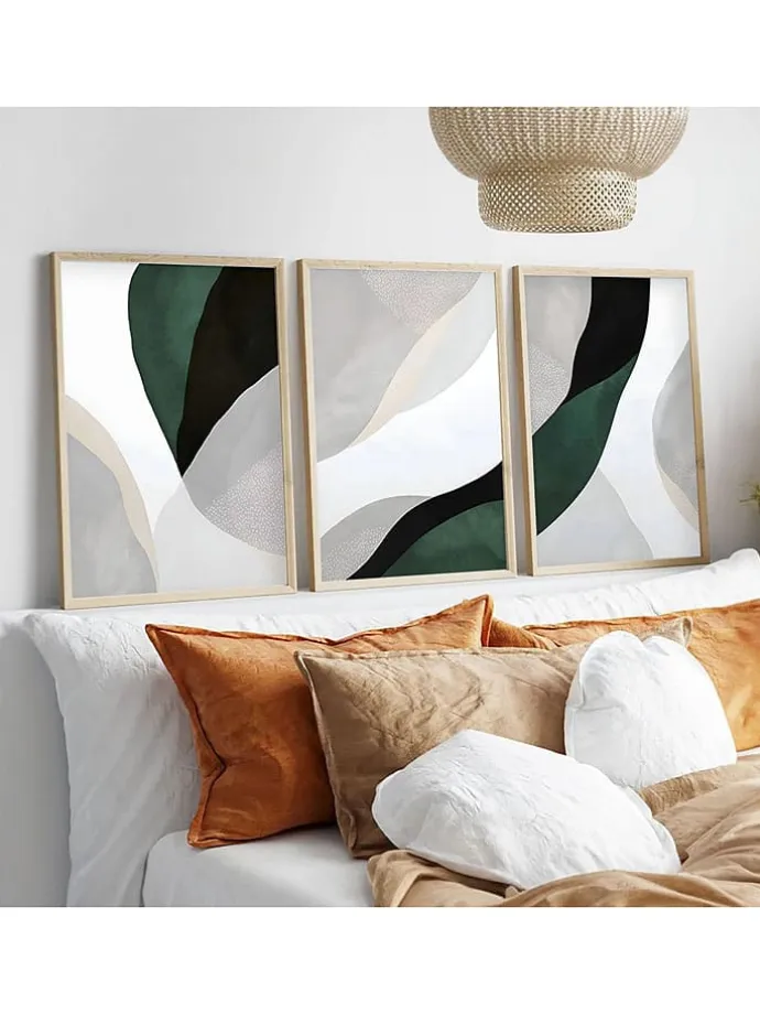 3er-Set: Gerahmte Kunstdrucke