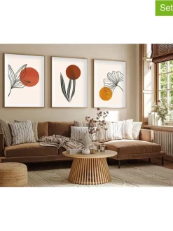 3er-Set: Gerahmte Kunstdrucke