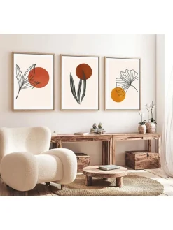 3er-Set: Gerahmte Kunstdrucke