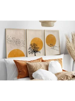 3er-Set: Gerahmte Kunstdrucke