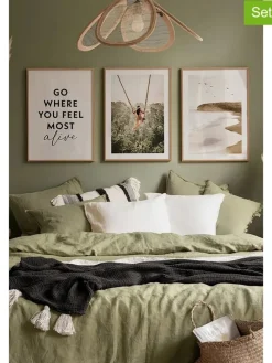 3er-Set: Gerahmte Kunstdrucke - (B)33 x (H)48 cm