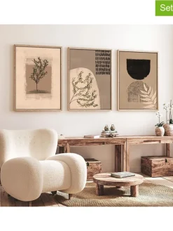 3er-Set: Gerahmte Kunstdrucke
