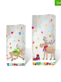 10er-Set: Geschenktüten in Transparent/ Bunt