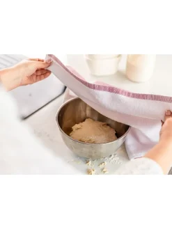 2er-Set: Geschirrtücher in Grau/ Rot - (L)71 x (B)44 cm