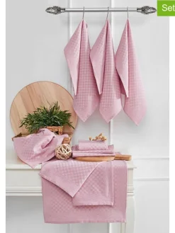 10er-Set: Geschirrtücher in Rosa