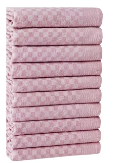 10er-Set: Geschirrtücher in Rosa