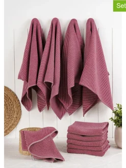 10er-Set: Geschirrtücher in Rot