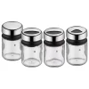 4er-Set: Gewürzgläser "Depot" in Silber/ Transparent - (H)9,5 cm