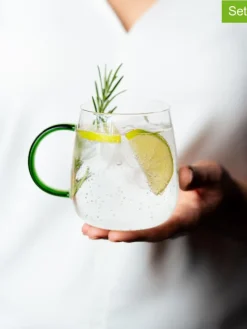 2er-Set: Gläser "Bolla" in Transparent/ Grün - 400 ml