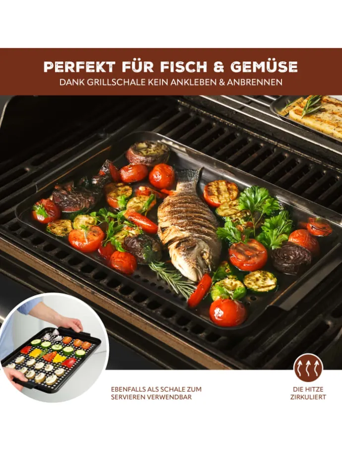 2-er-Set Grillplatte