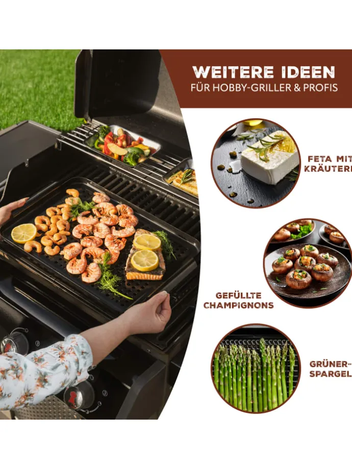 2-er-Set Grillplatte