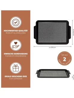 2-er-Set Grillplatte