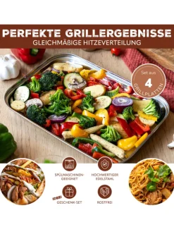 4-er-Set Grillschale