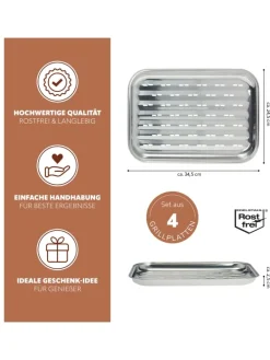 4-er-Set Grillschale