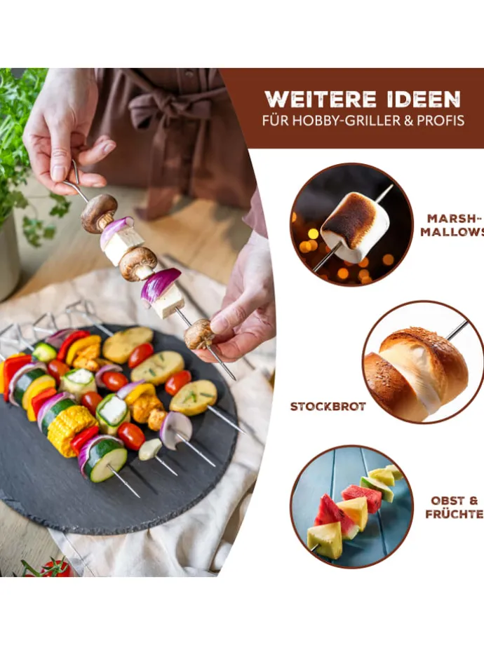 12-er-Set Grillspieße