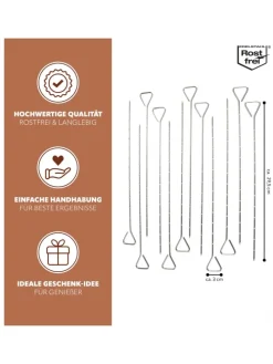 12-er-Set Grillspieße