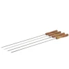 4er-Set: Grillspieße "Easy Grill" in Silber/ Hellbraun - (L)43 cm