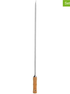 2er-Set: Grillspießen in Silber/ Hellbraun - (L)65 cm