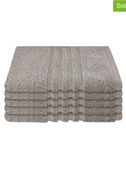 5er-Set: Gästehandtücher "Milano" in Hellgrau