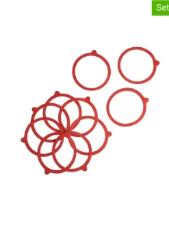 2er-Set: Gummidichtungen in Rot - 2x 10 Stück