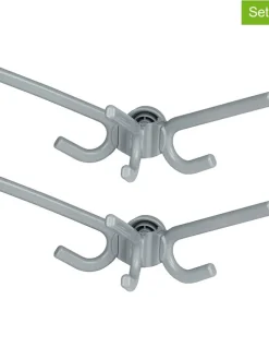 2er-Set: Haken "Herkules" in Grau - (B)29 x (H)12,5 x (T)15 cm