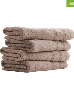 4er-Set: Handtücher "Brooklyn" in Taupe