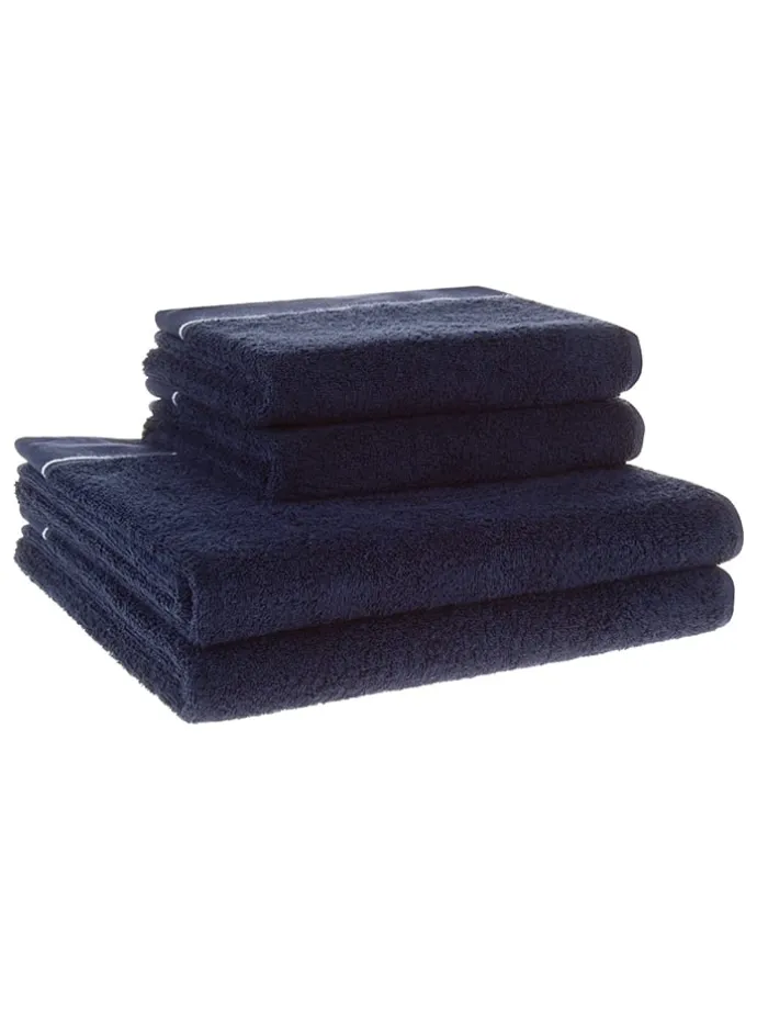 4er-Set: Handtücher in Dunkelblau