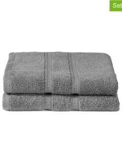 2er-Set: Handtücher "Las Palmas" in Anthrazit