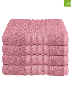4er-Set: Handtücher "Milano" in Rosa