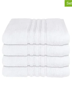 4er-Set: Handtücher "Milano" in Weiß