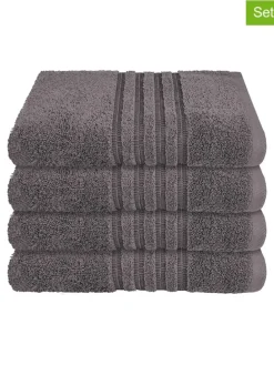 4er-Set: Handtücher "Milano" in Anthrazit