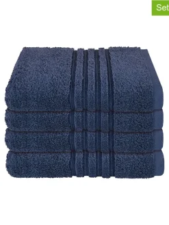 4er-Set: Handtücher "Milano" in Dunkelblau