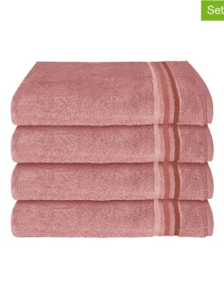 4er-Set: Handtücher "Skyline" in Rosa