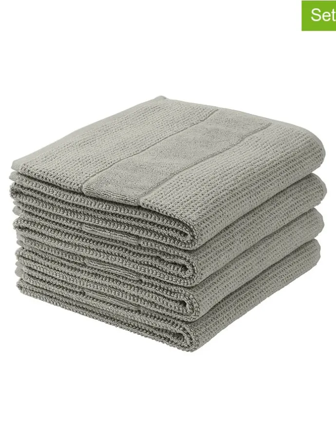 4er-Set: Handtücher "Turin" in Grau