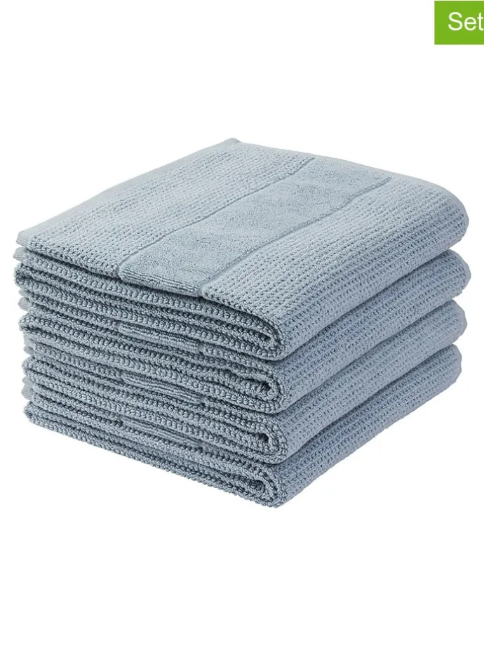 4er-Set: Handtücher "Turin" in Hellblau