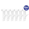 6er-Set: Handtuchhaken in Transparent - (H)10,5 cm
