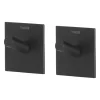 2er-Set: Handtuchhaken ''Square'' in Schwarz - (B)4,5 x (H)4,5 x (T)2,7 cm