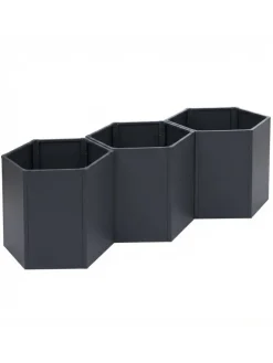 3er-Set Hochbeet P64, Anthrazit