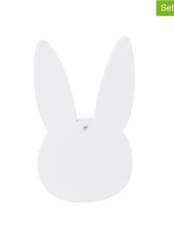 8er-Set: Holzanhänger in Weiß - (L)8 x (B)6,7 cm